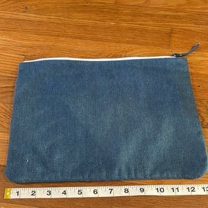 Forever 21 Blue Denim Clutch